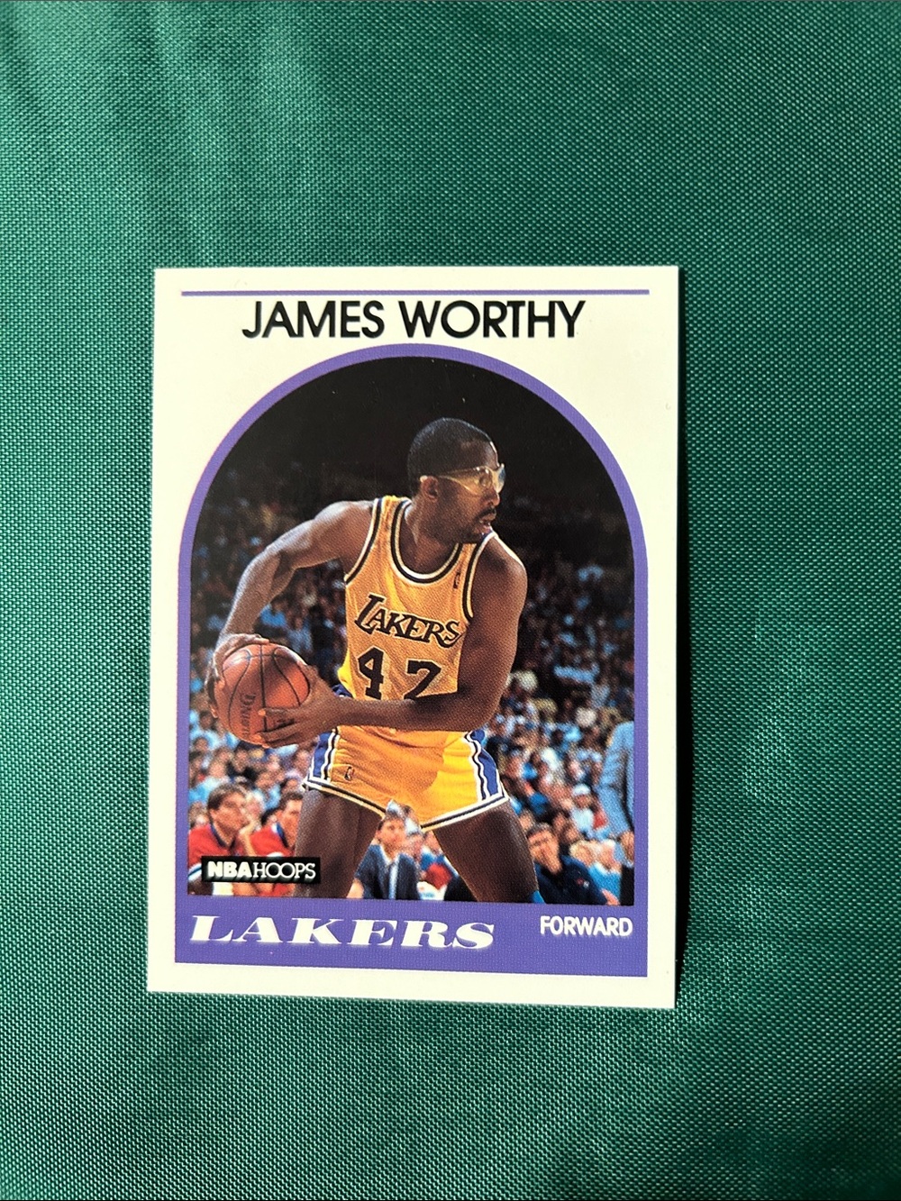 James Worthy Lakers Basketball Card - Yellow Jersey